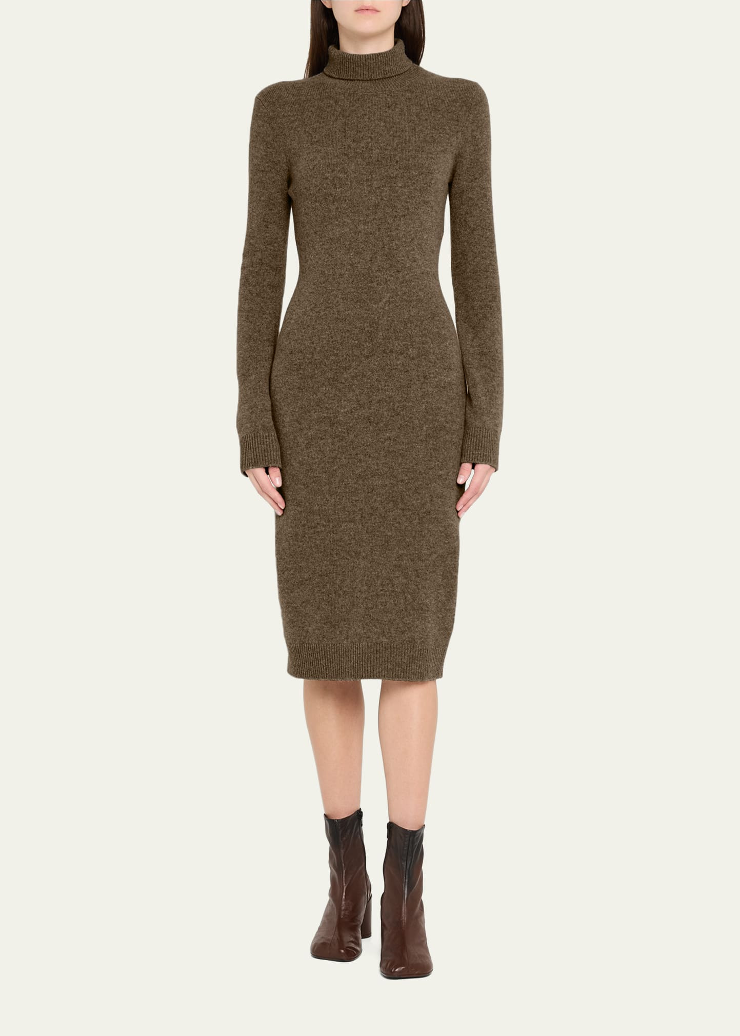 Wool-Blend Turtleneck Sweater Dress - 2