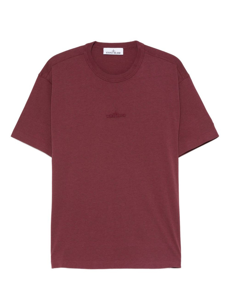 logo-embroidered T-shirt 1