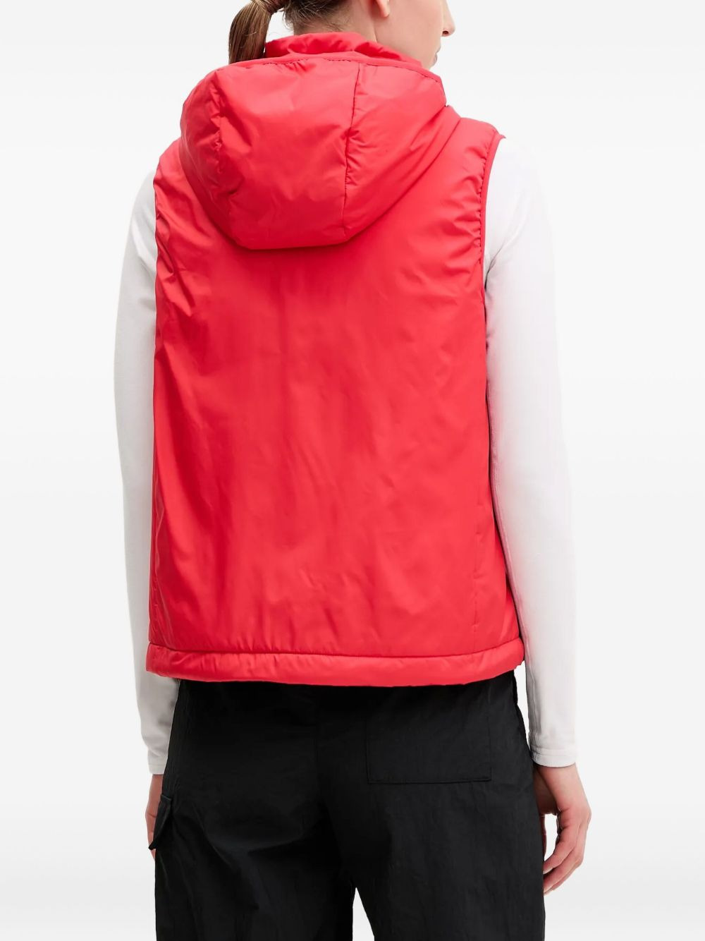 quilted hooded gilet - 3