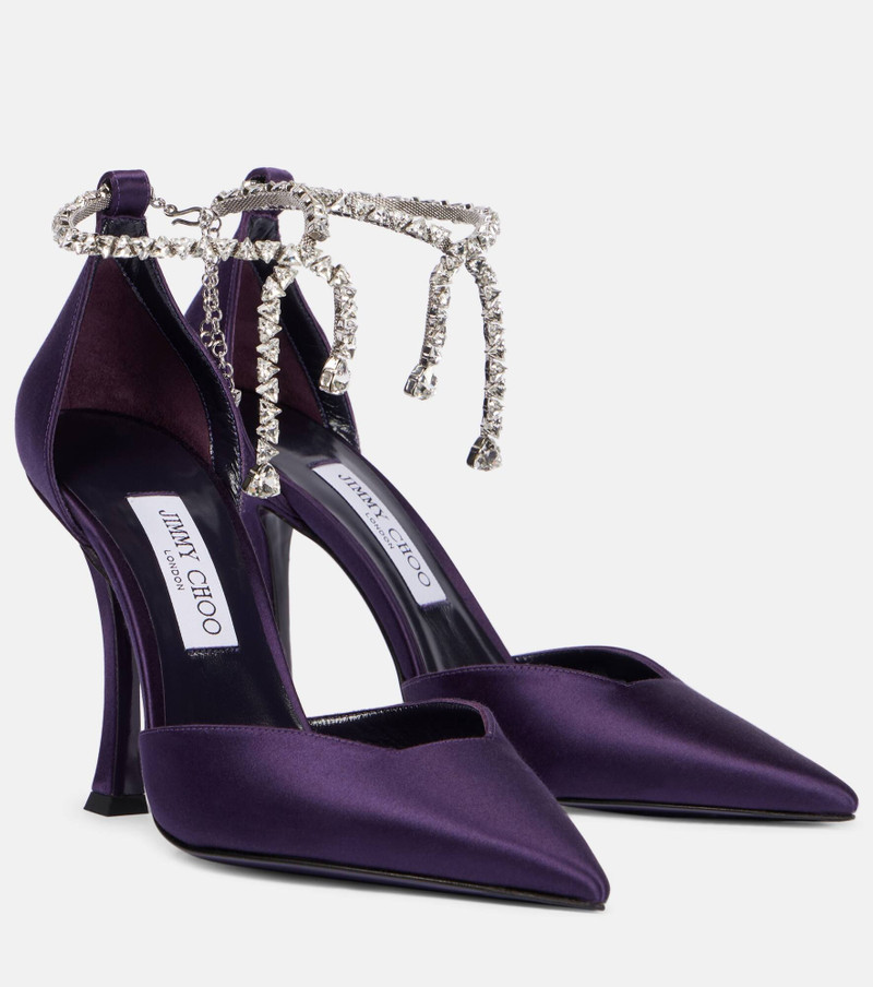 Stevie 100 embellished satin pumps - 1