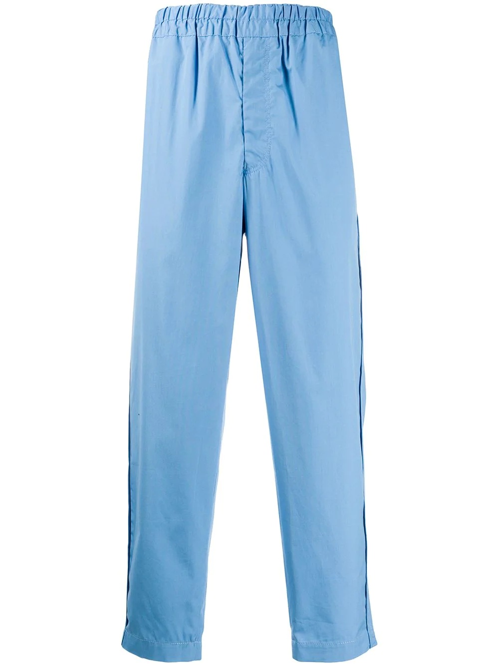 straight-leg cotton trousers - 1