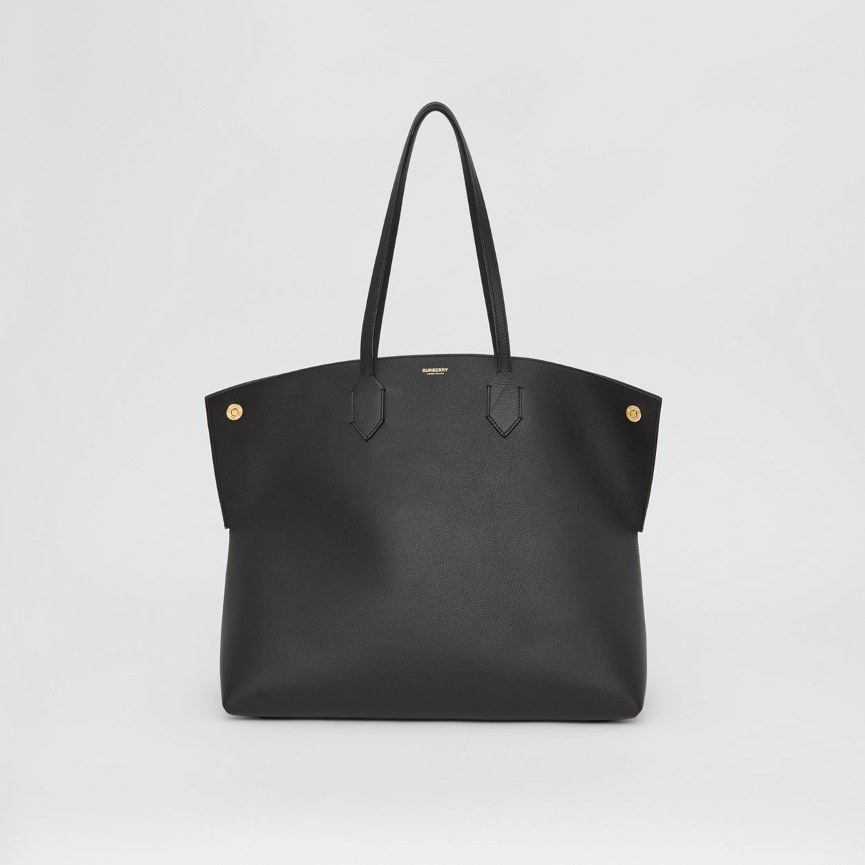 Large Grainy Leather Society Tote - 1