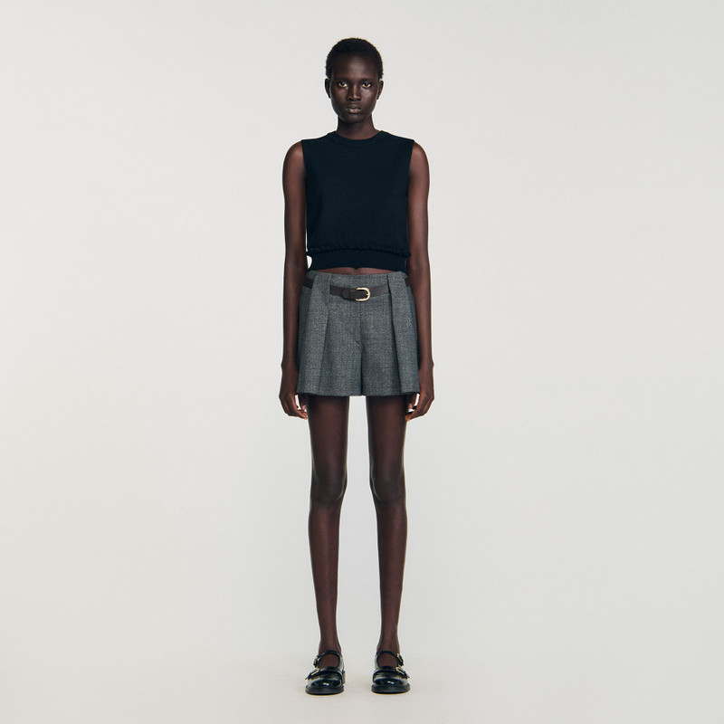 Sandro PLEATED SHORTS WITH BELT outlook