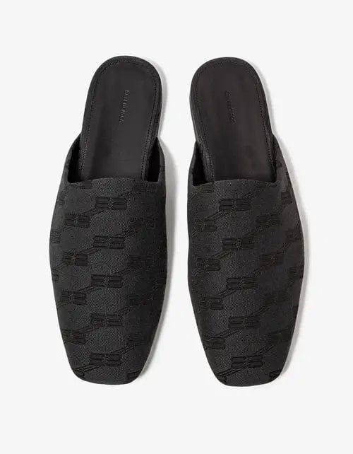 Balenciaga Grey Cosy Mule BB Monogram Sandals - 5