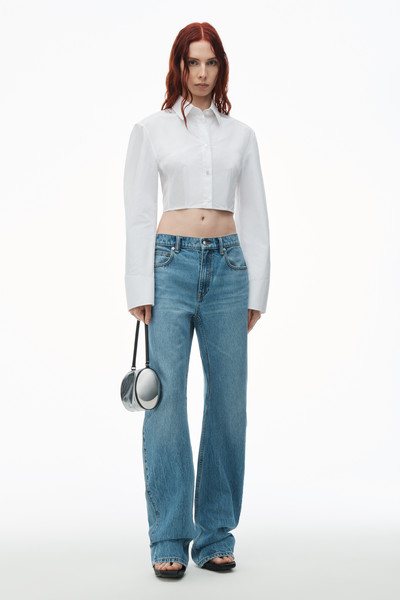 Alexander Wang Cropped Structured Shirt in Organic Cotton outlook