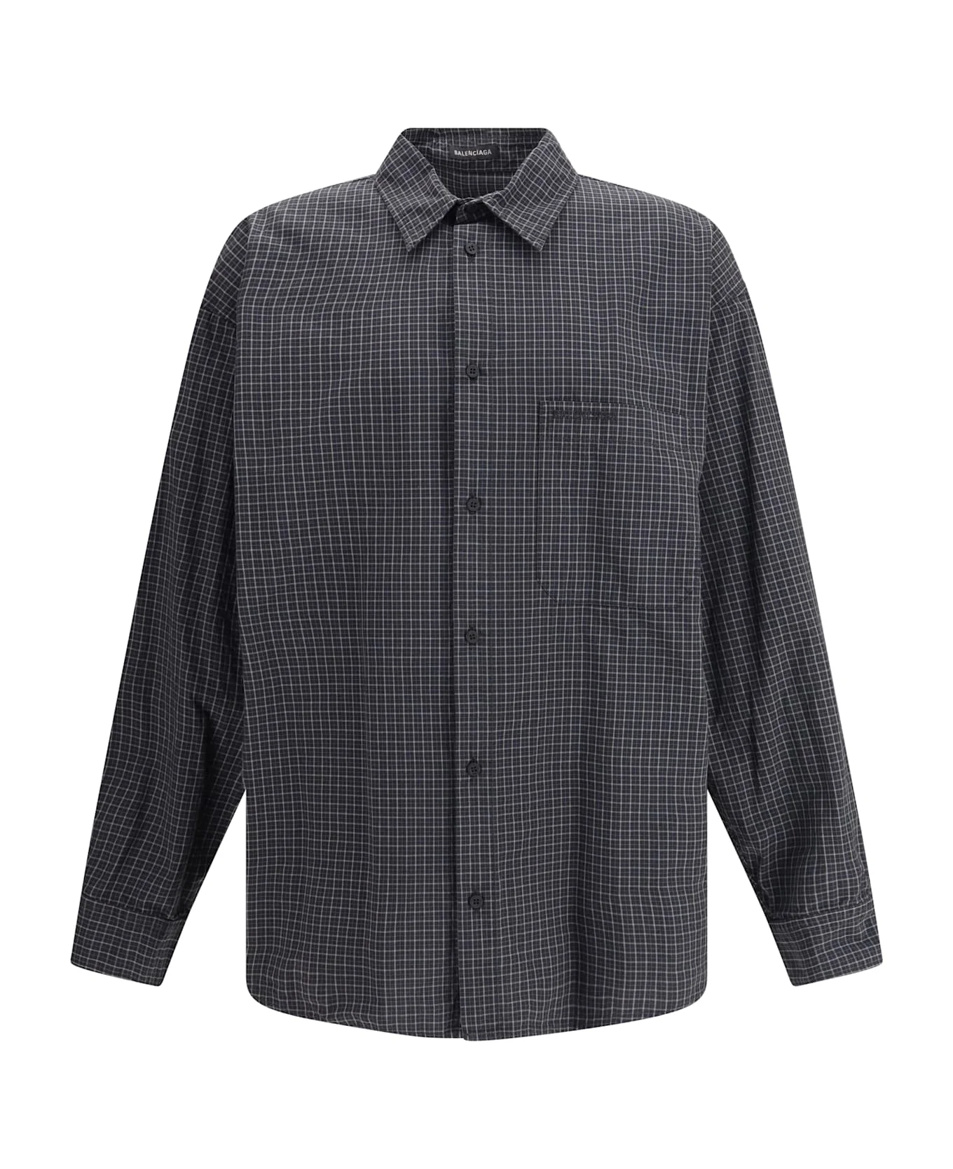 Oversized Checked Shirt - 1