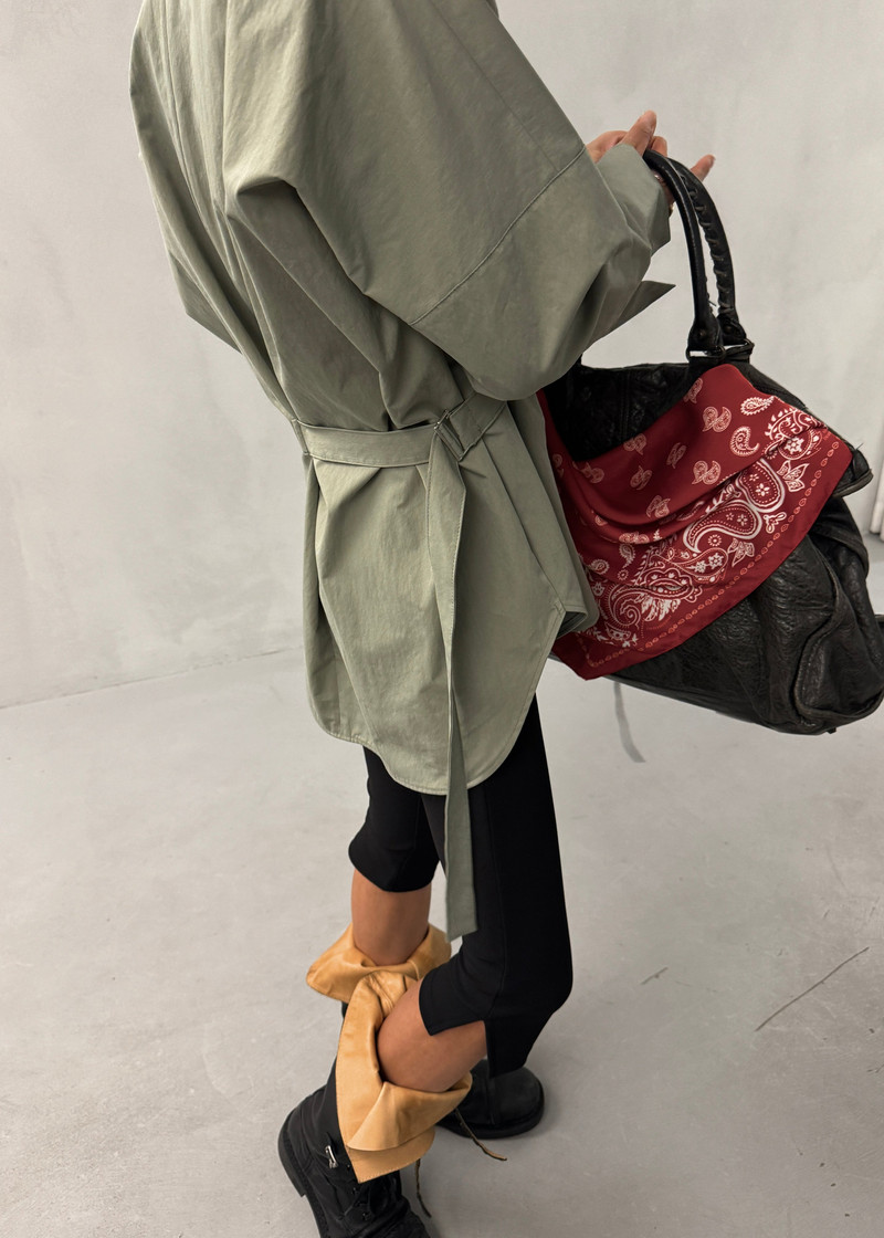 Ames Belted Top - Sage 3