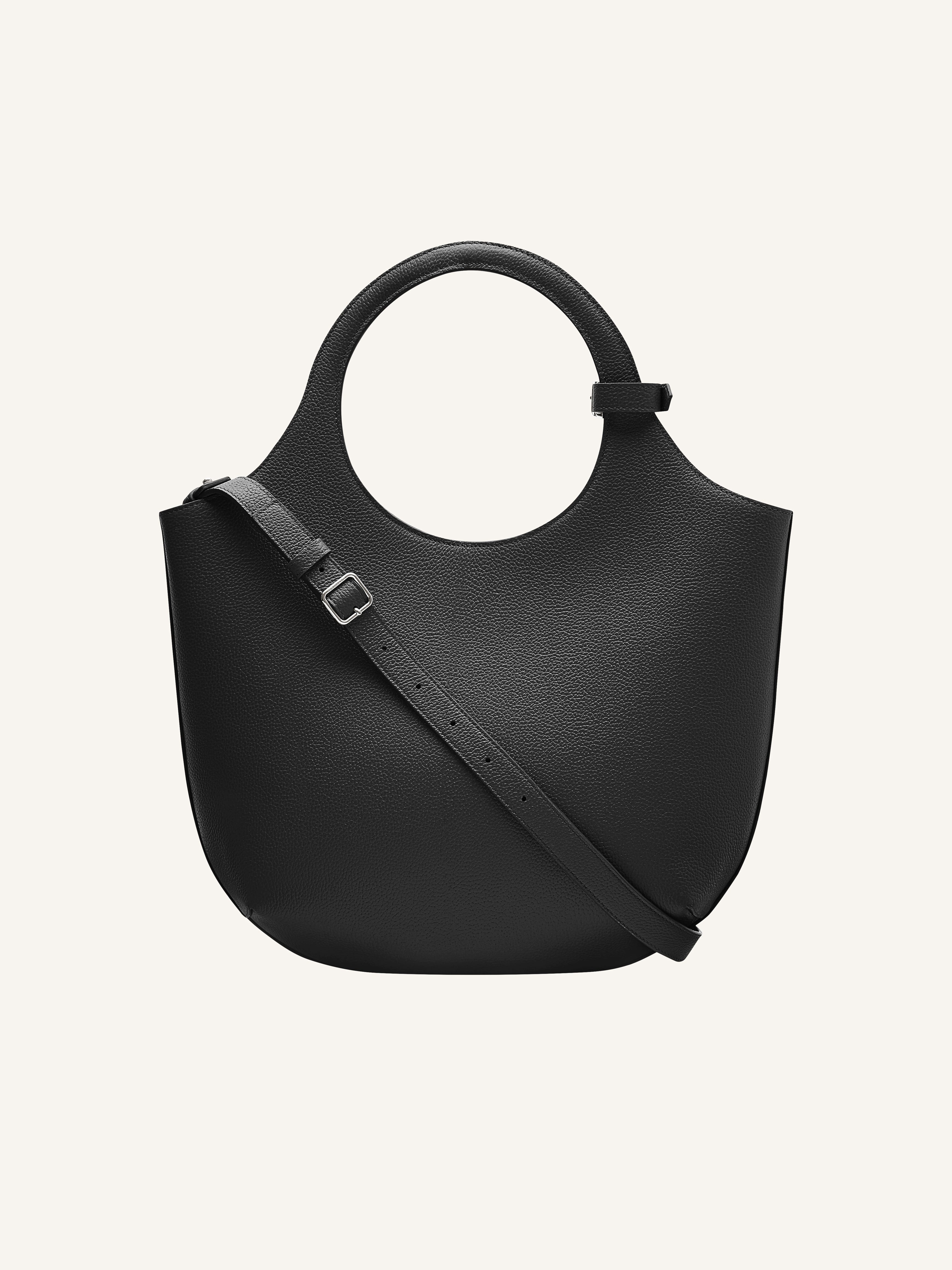 MEDIUM HOLY GRAINED LEATHER BAG - 4