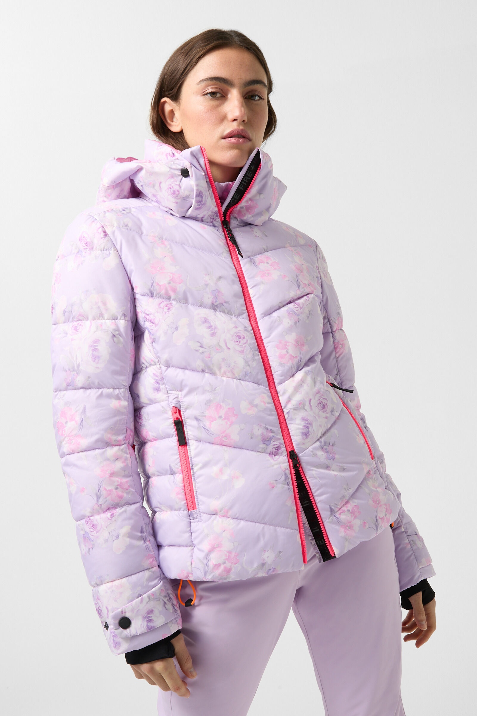 Saelly ski jacket in Lilac/Pink - 1