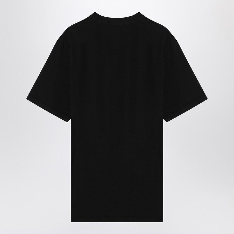 Stone Island Black T-Shirt With Patch Logo Men - 2