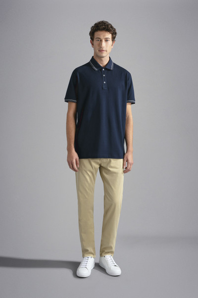 Paul & Shark COTTON PIQUÉ POLO SHIRT WITH CONTRASTING DETAILS outlook