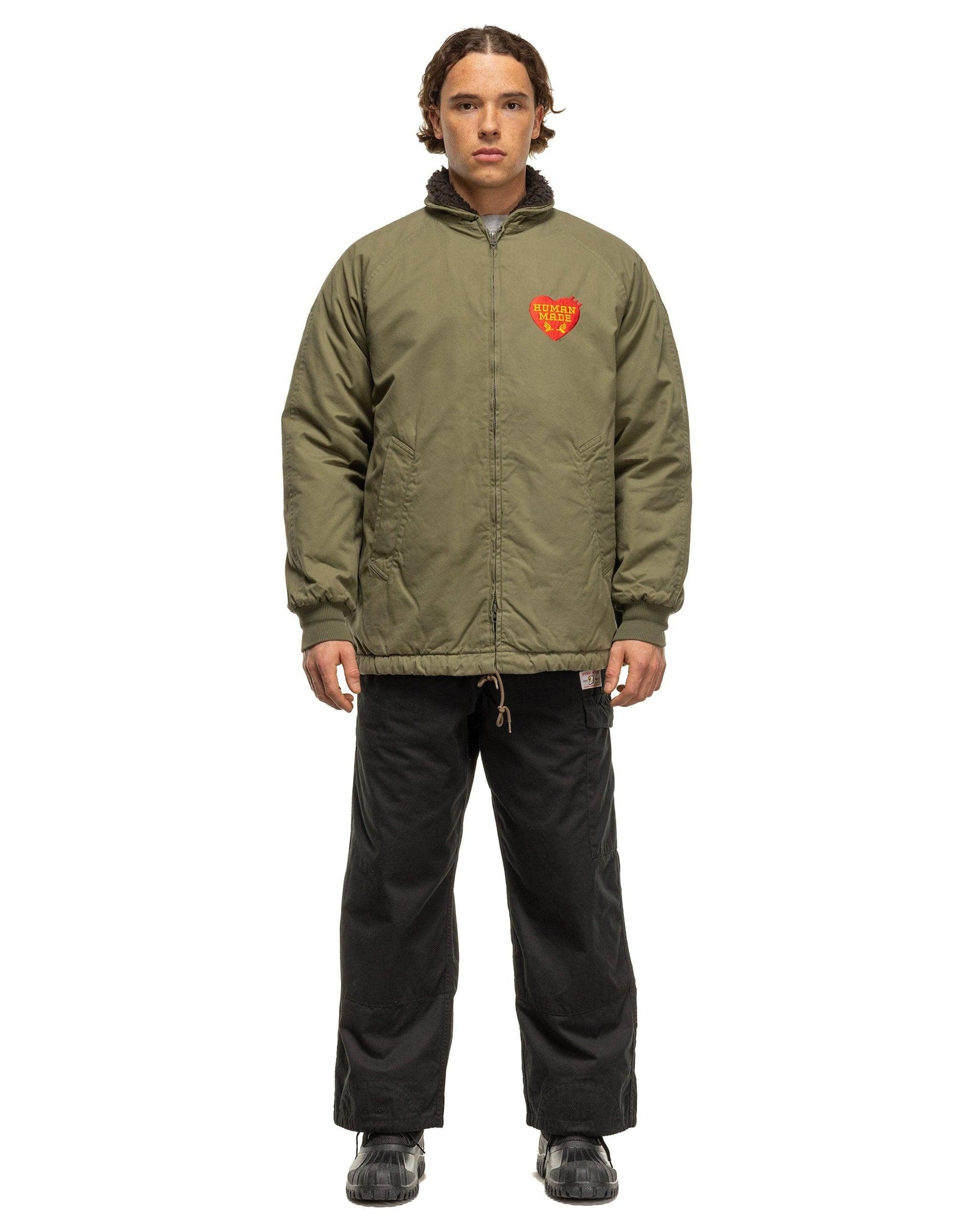 Human Made Deck Jacket Olive Drab | REVERSIBLE