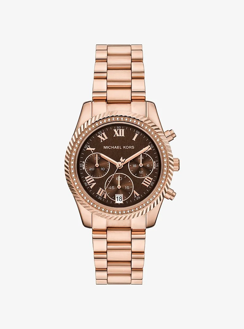 Lexington Pavé Rose Gold-Tone Watch - 1
