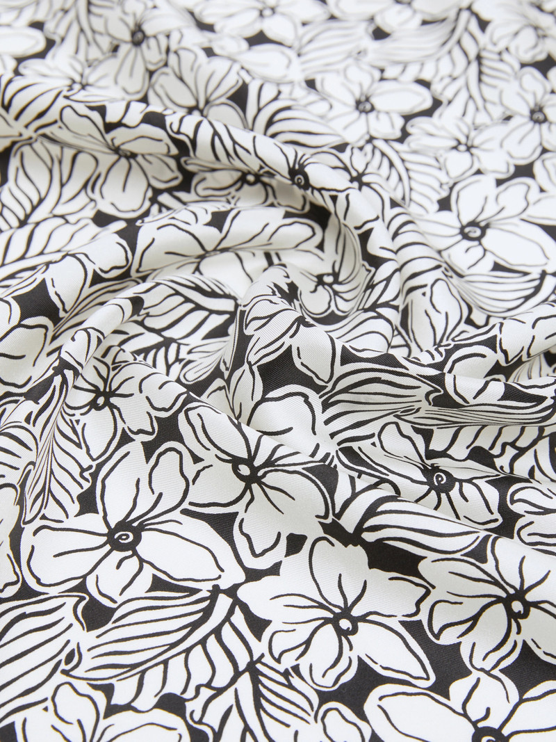 ONESTO Printed silk foulard - OPTICAL WHITE 3
