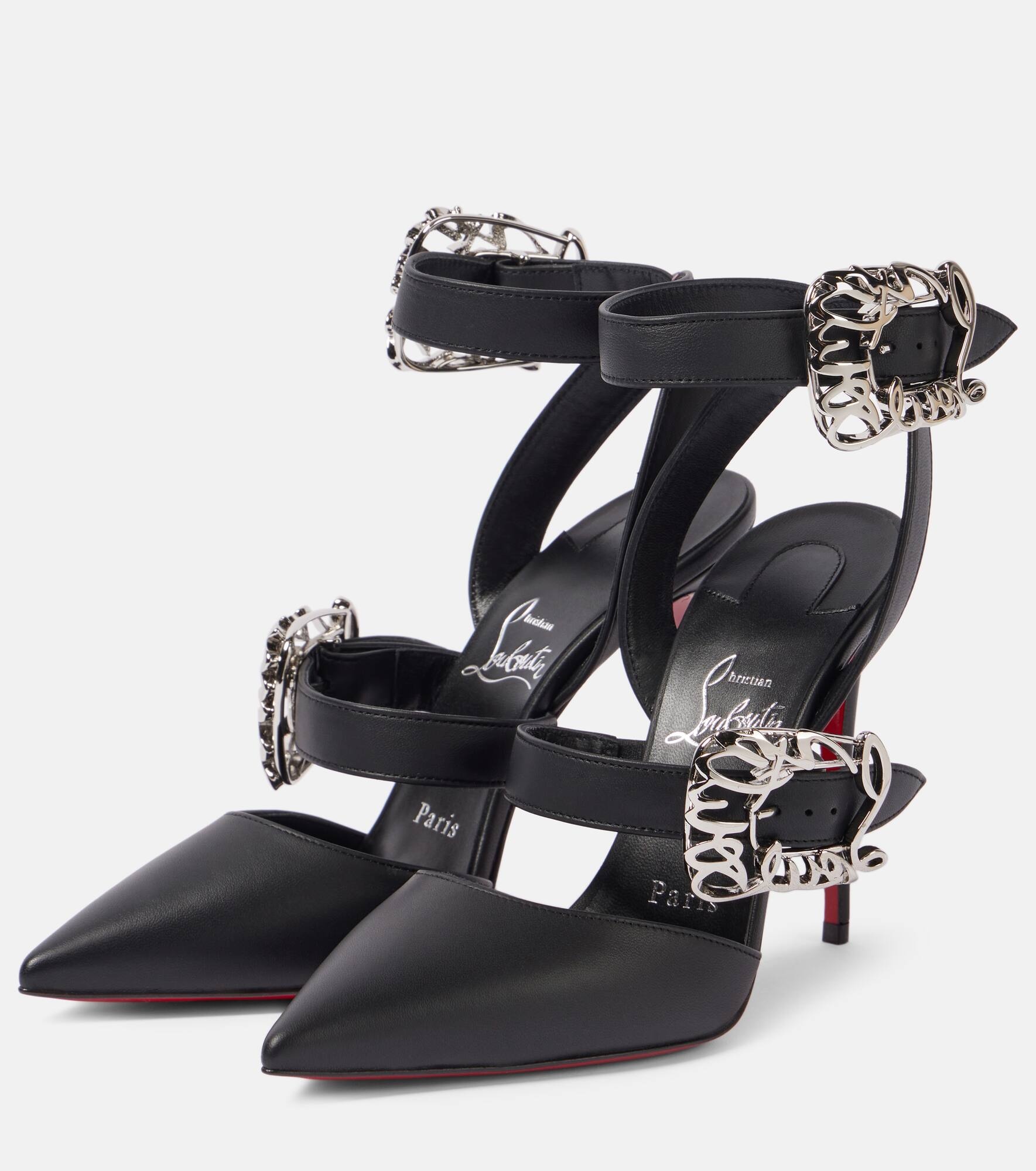 Giddylina 100 leather pumps - 4