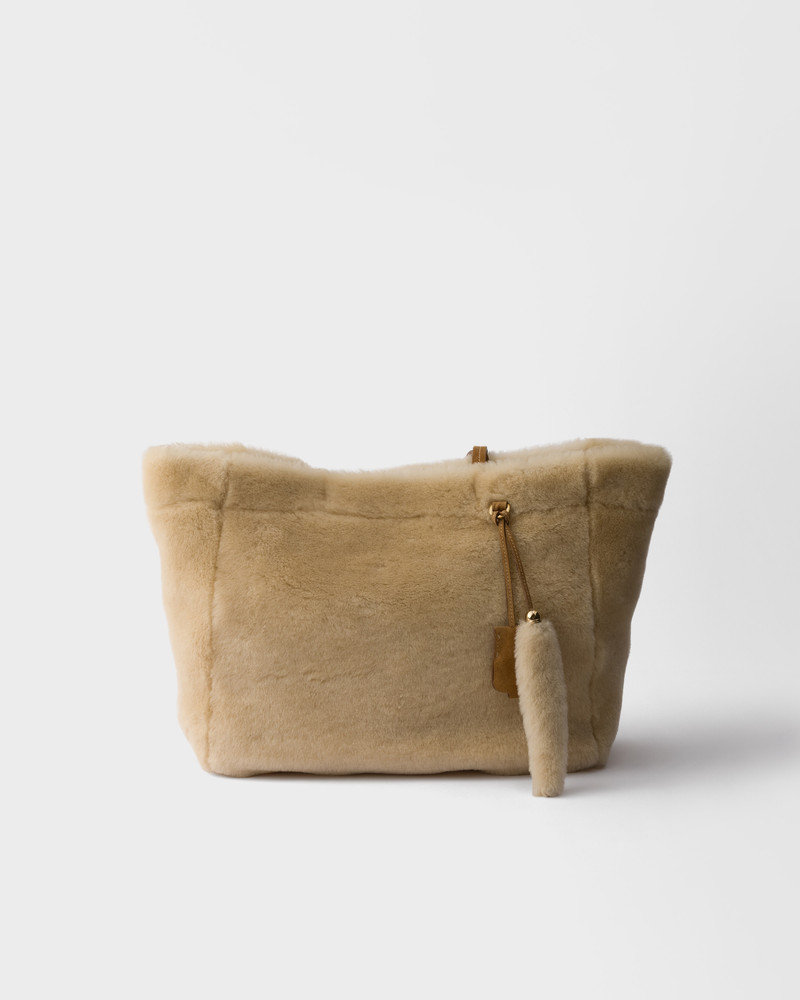 Large shearling tote bag 4