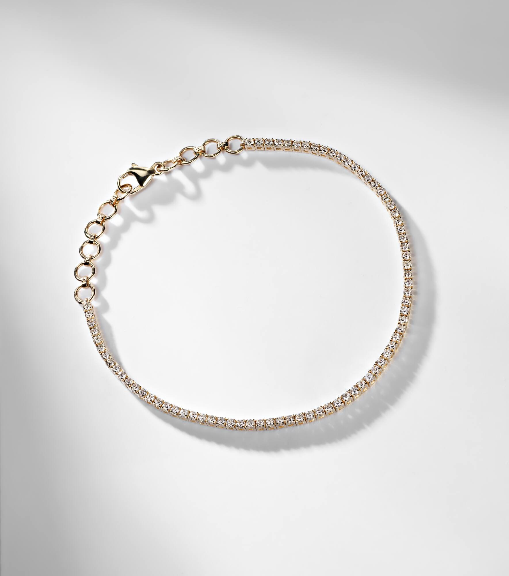 14kt gold bracelet with diamonds - 5