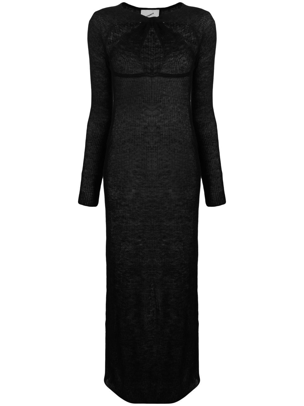 cut-out knitted maxi dress - 1