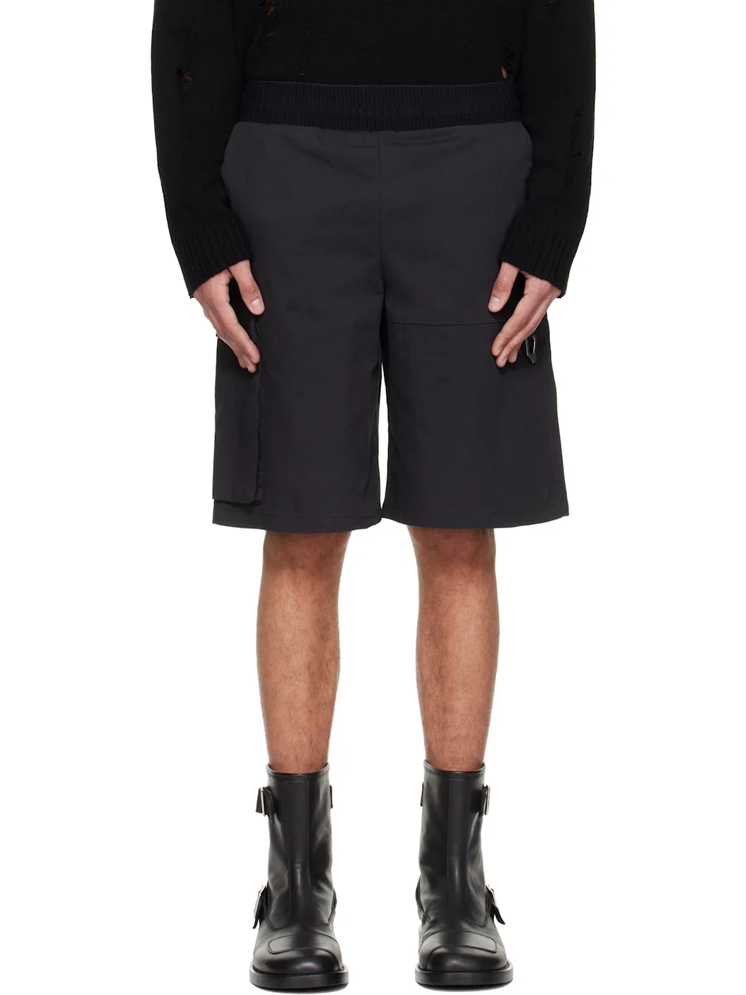 Black Pulsar Cargo Shorts - 1