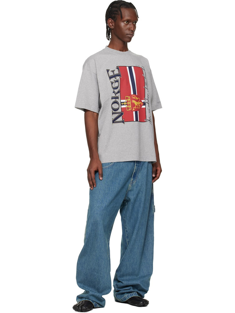 VETEMENTS Gray 'Norway' Tourist T-shirt outlook