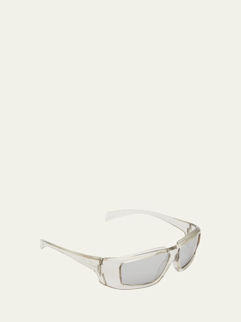 Rick Owens Men's Rick Clear Frame Square Sunglasses outlook