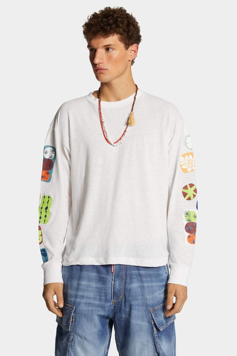 SUMMER LOVERS LOOSE FIT PRINTED T-SHIRT - 3