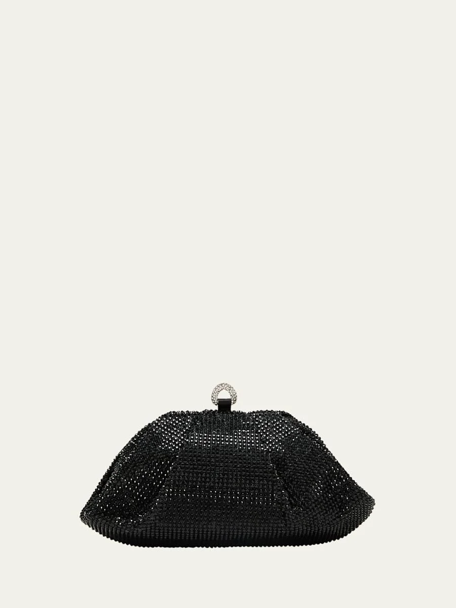 Gemma Pleated Crystal Clutch Bag - 1