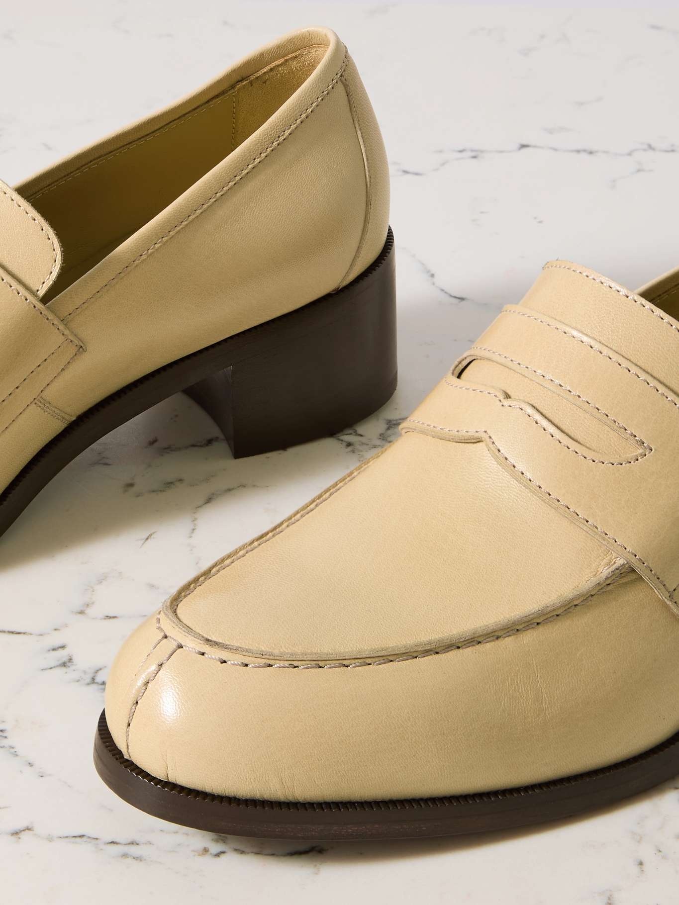 The Row Vera leather loafers | netaporter | REVERSIBLE