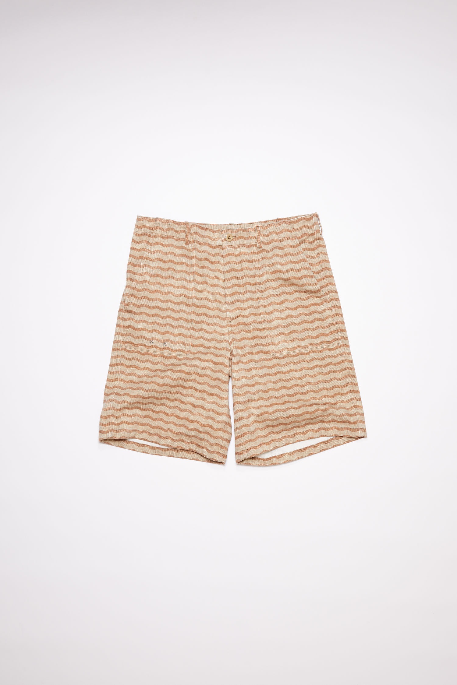 Wave print shorts - Beige/camel - 5