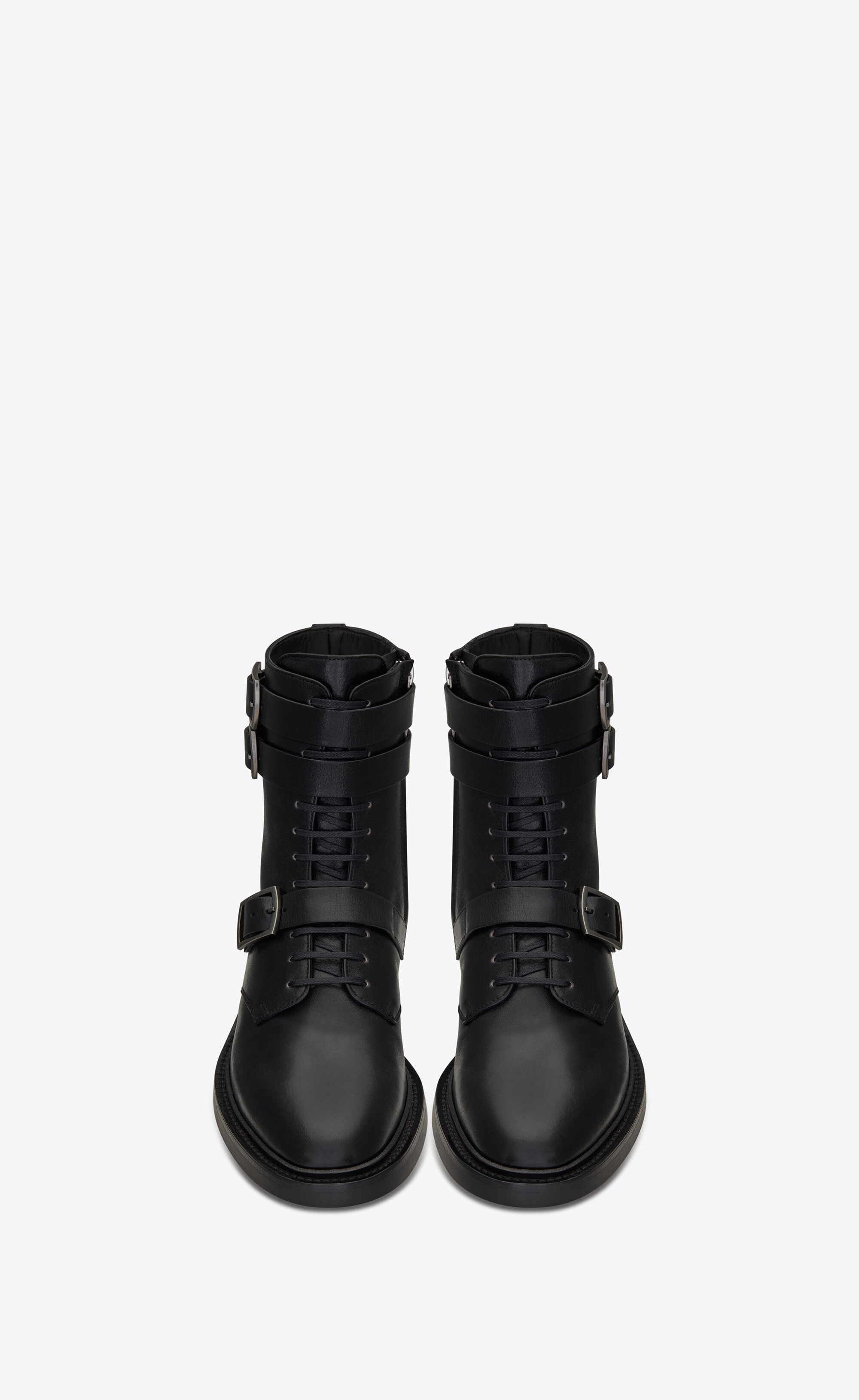 army booties in kangaroo-embossed leather - 4