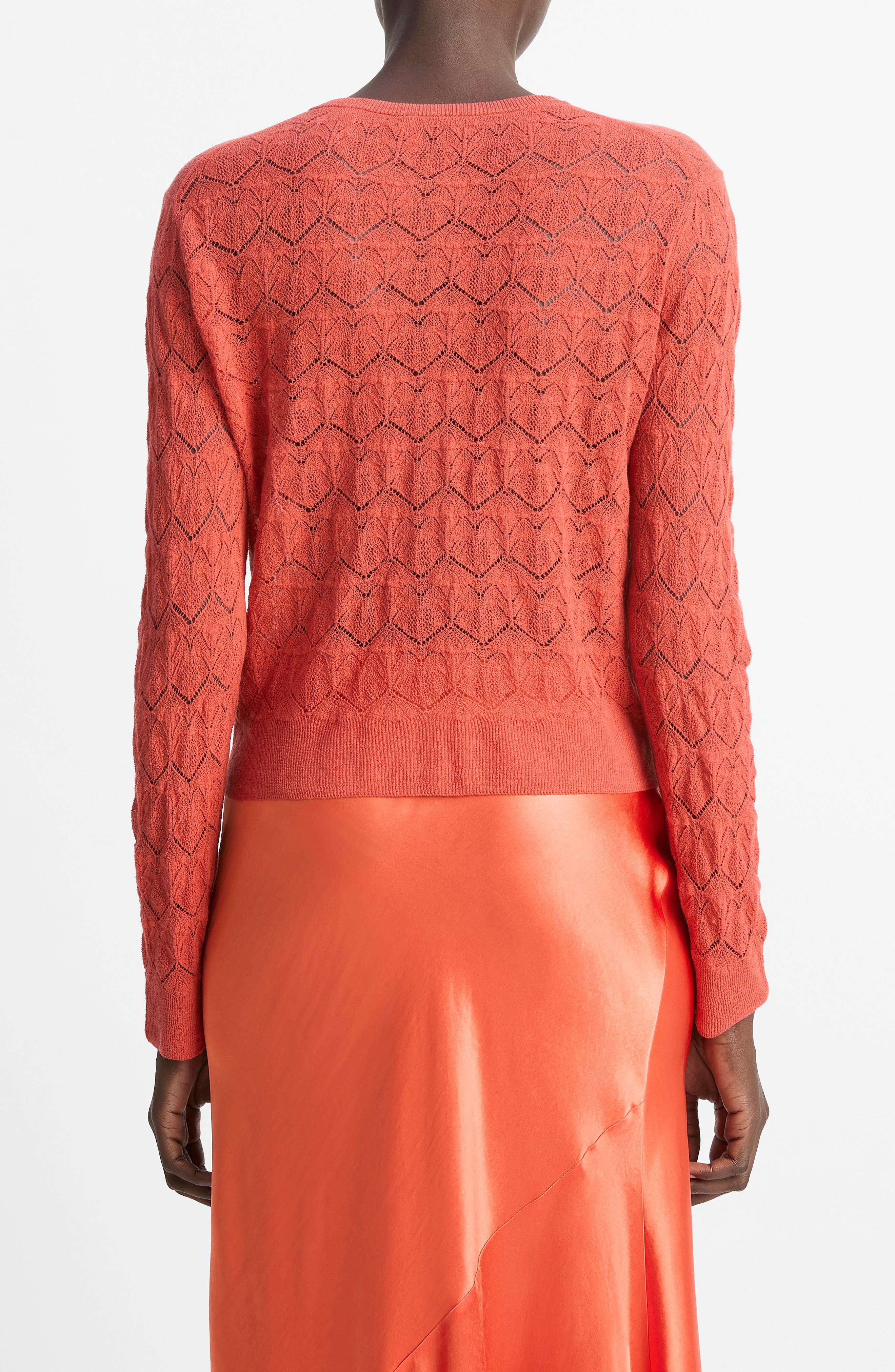 Vince Open Stitch Cotton Cardigan in Terra at Nordstrom - 2