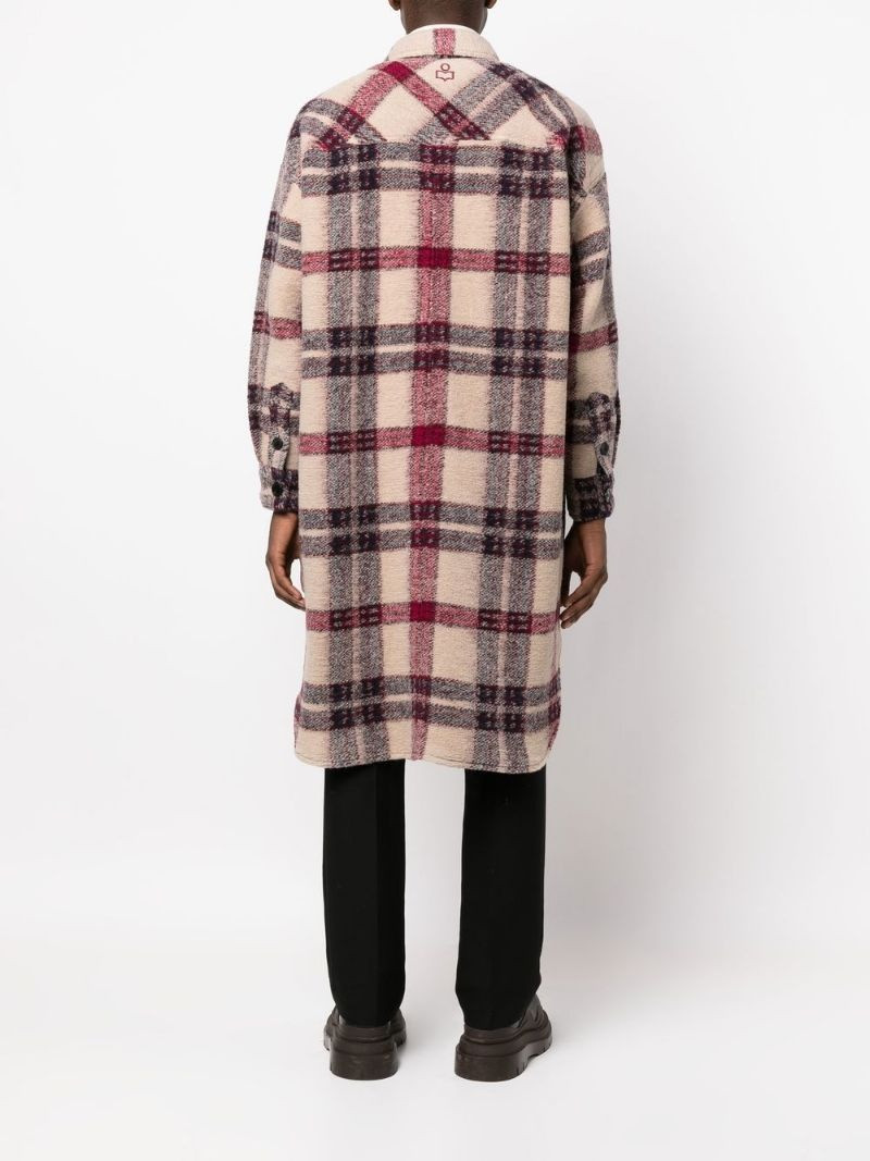 Kotajot checked single-breasted coat 4