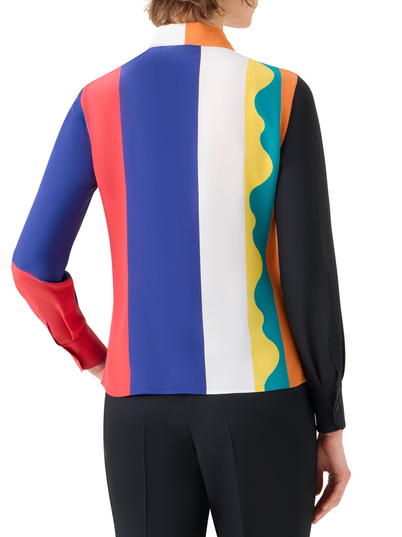 Women's Abstract Silk Crepe Shirt 5