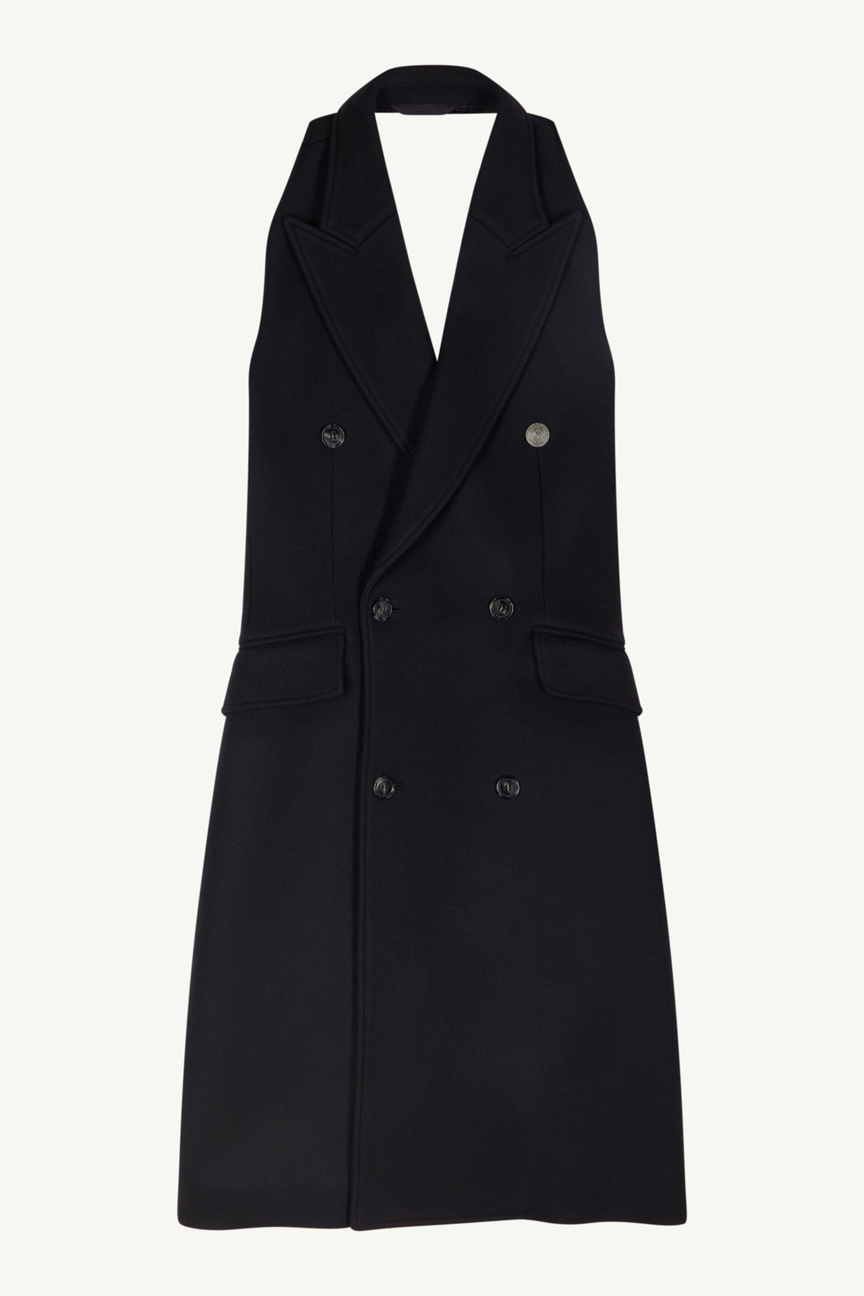 Contrast sleeve felt coat - 1