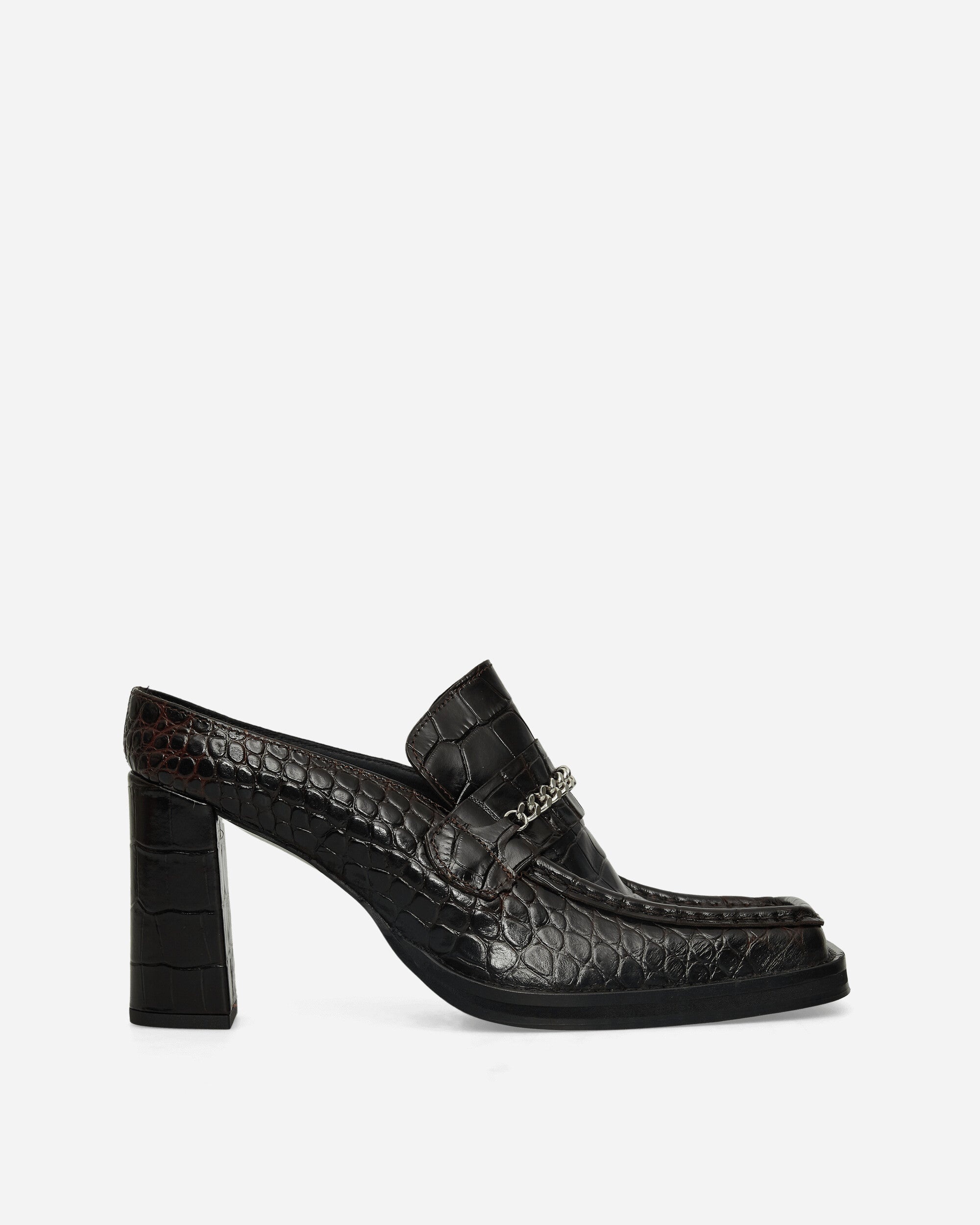 Women's Square Toe Heels Brown - 1