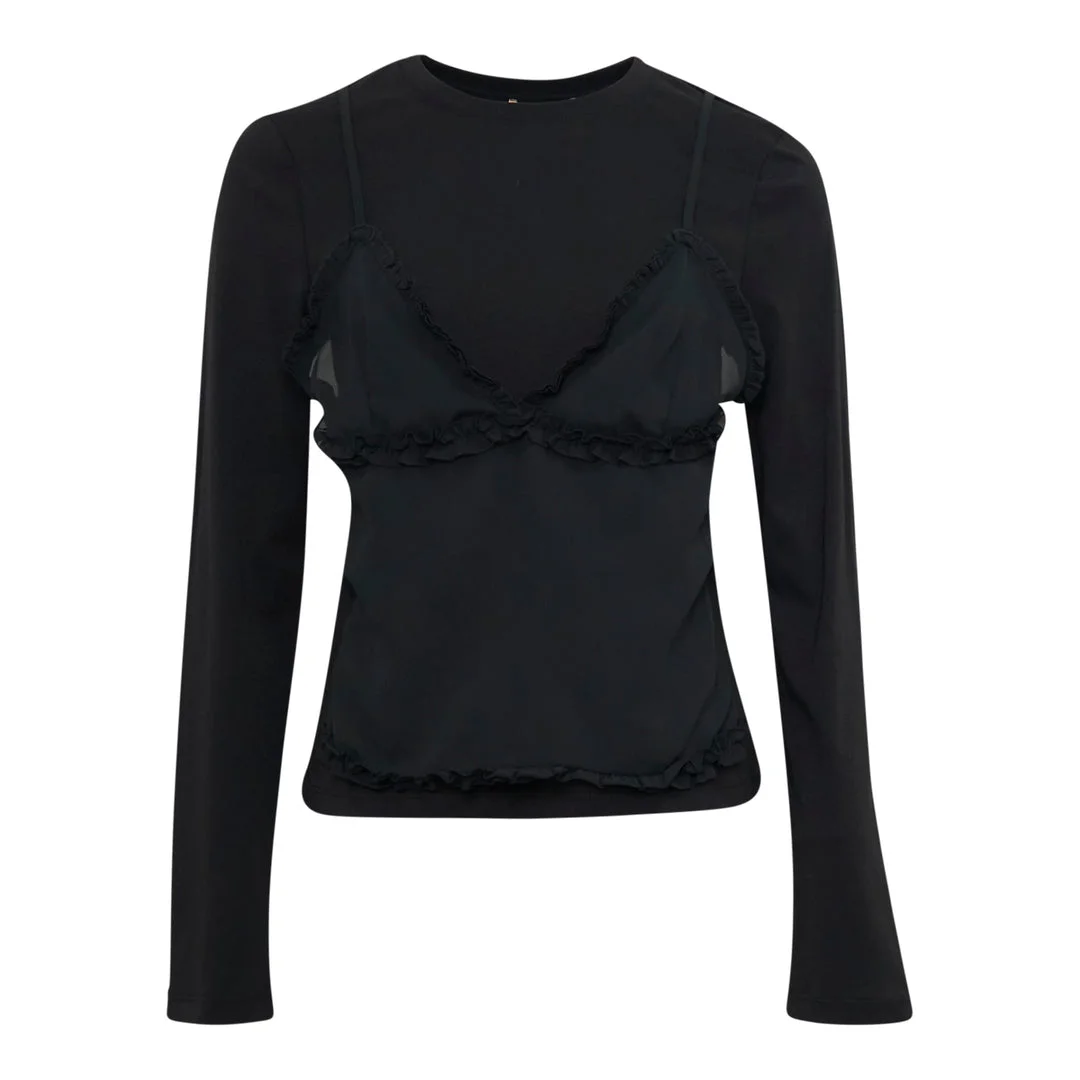 Freda Long Sleeve Cotton Top - 1