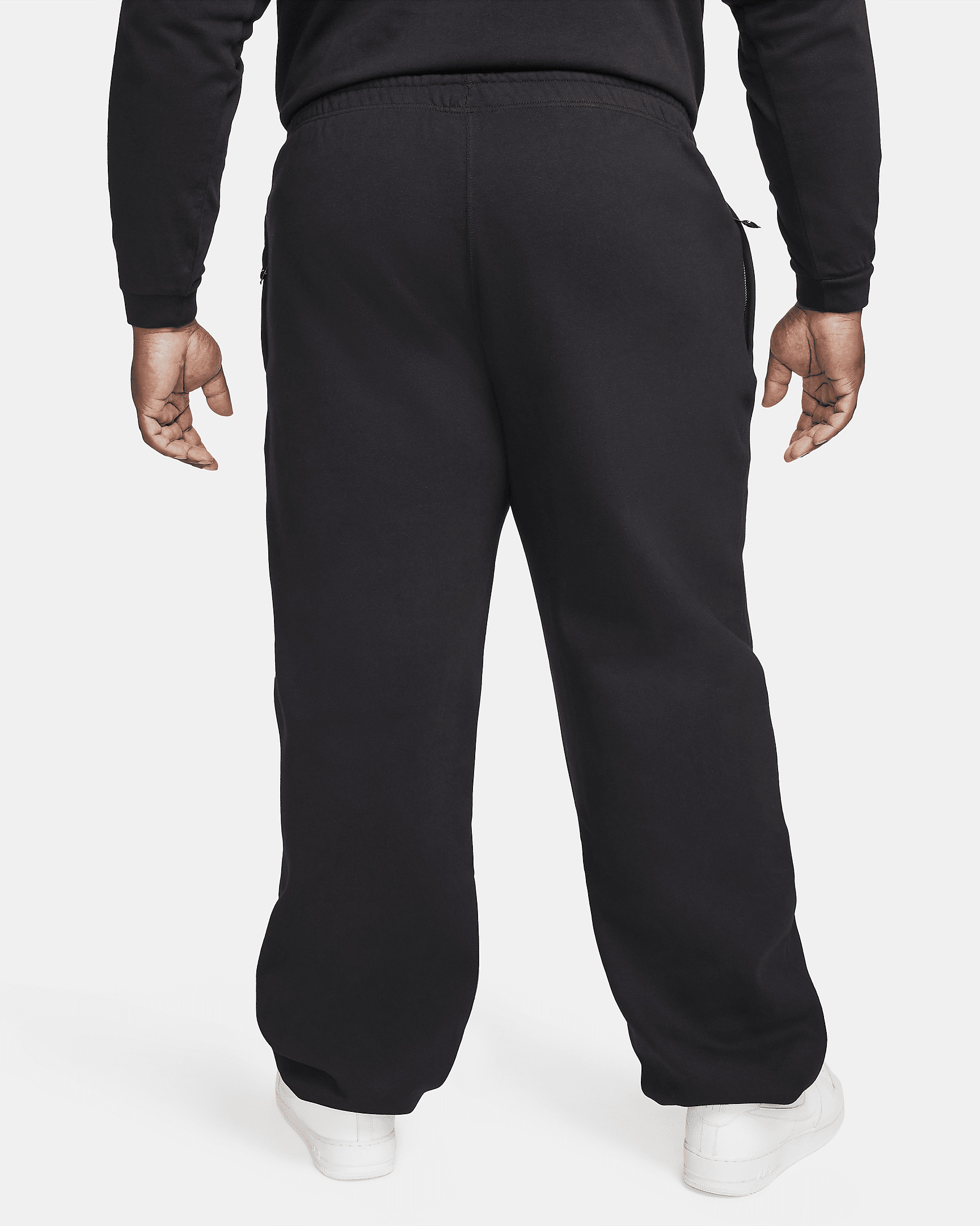 Nike Solo Swoosh Men's Open-Hem Fleece Pants - 8