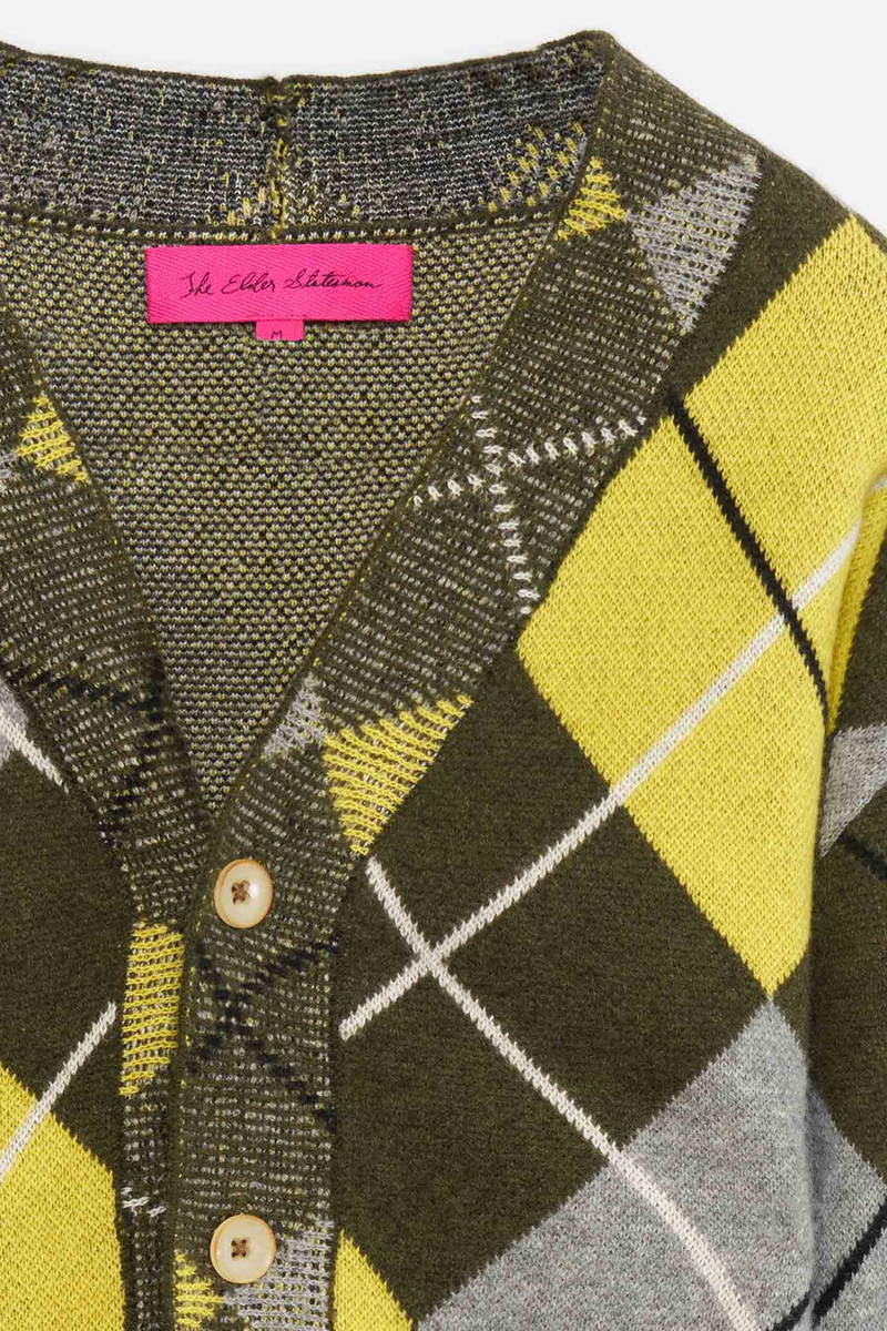 The Elder Statesman ARGYLE CARDIGAN outlook