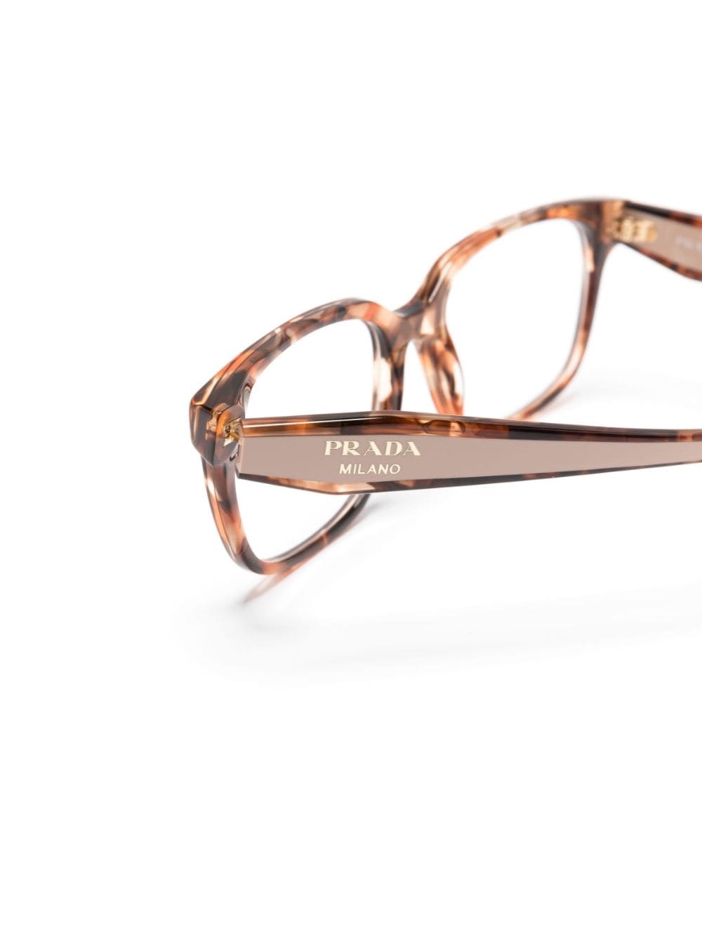 tortoiseshell-effect square-frame glasses - 3