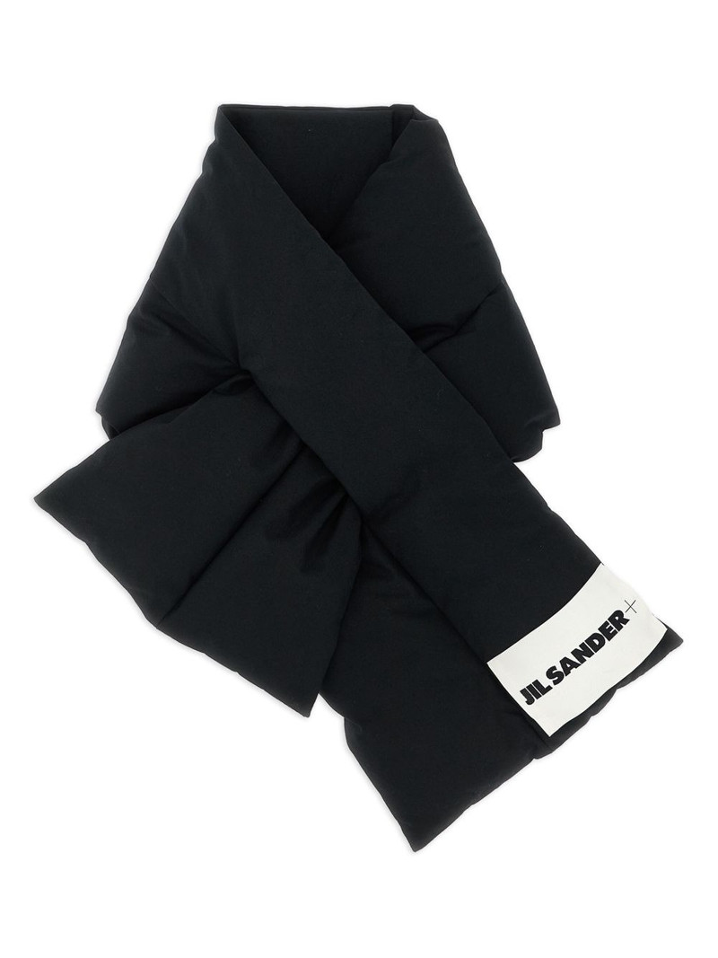 padded logo-patch scarf 1