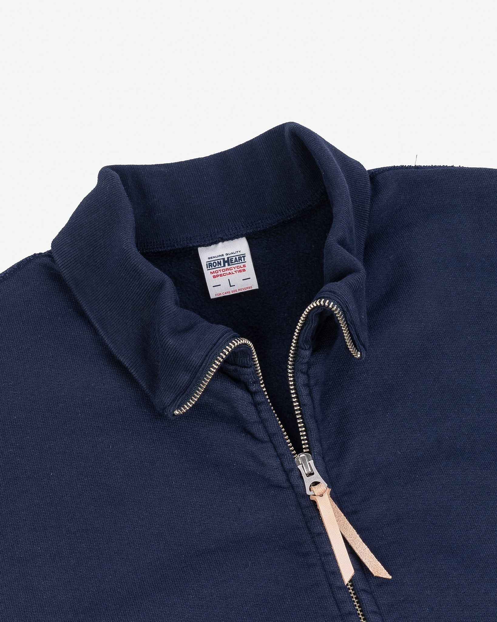 IHSW-11-NAV 14oz Ultra Heavyweight Loopwheel Cotton Zip Up Sweater - Navy - 9