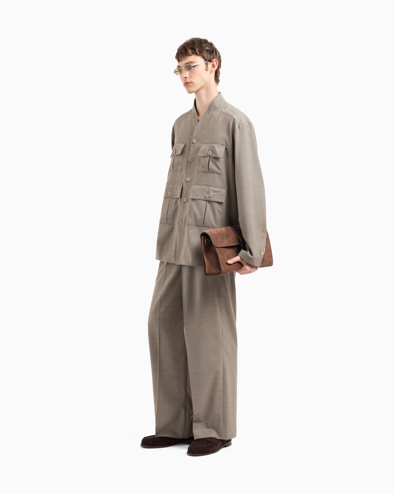 SHIRT JACKET IN TROPICAL LIGHT WOOL CANVAS - 2