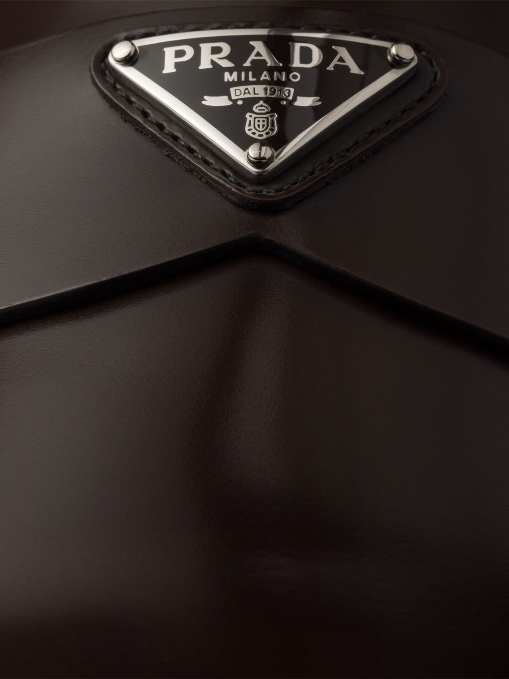 triangle-logo leather loafers - 5
