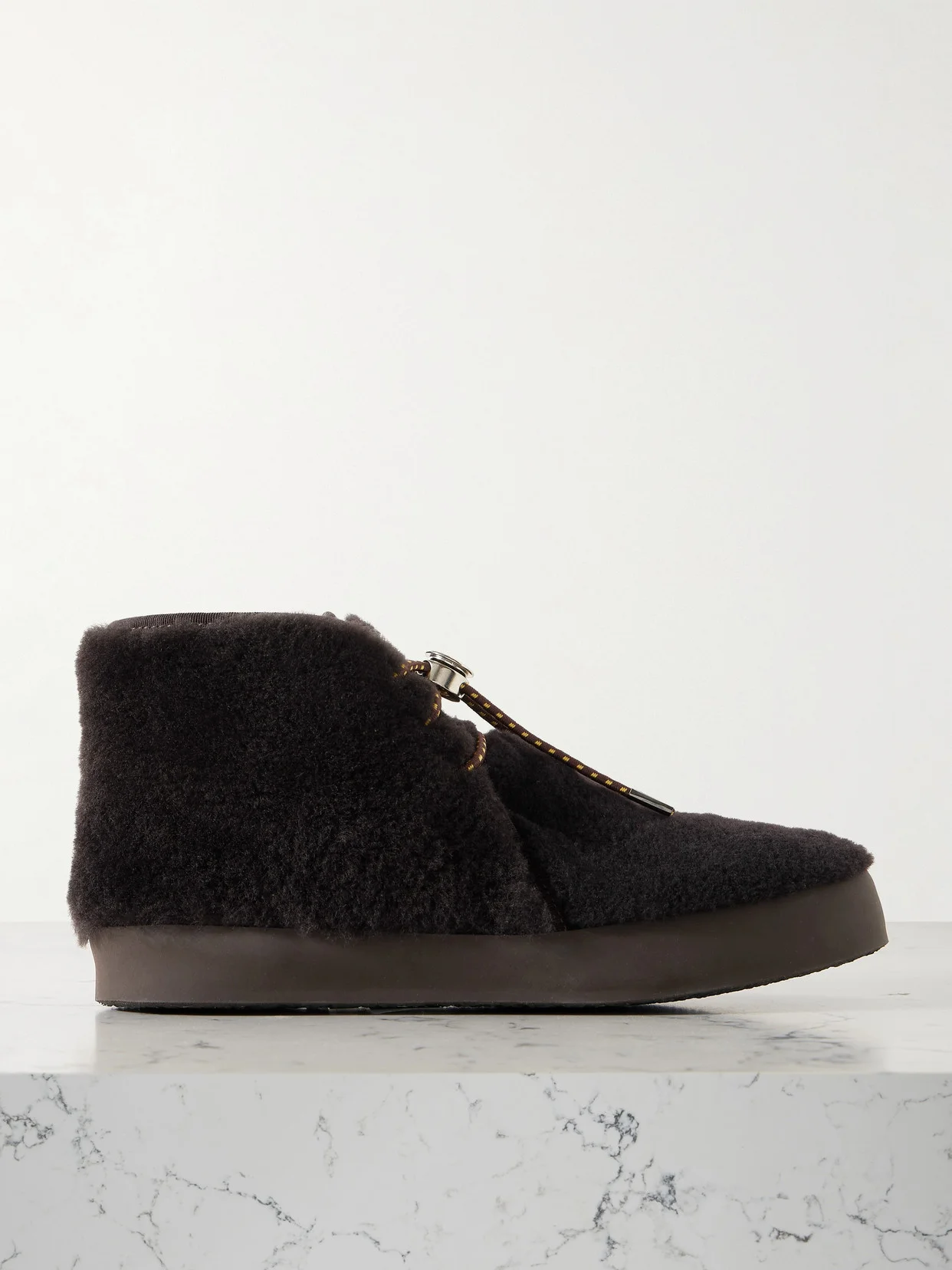 Desert Shearling Ankle Boots - 1