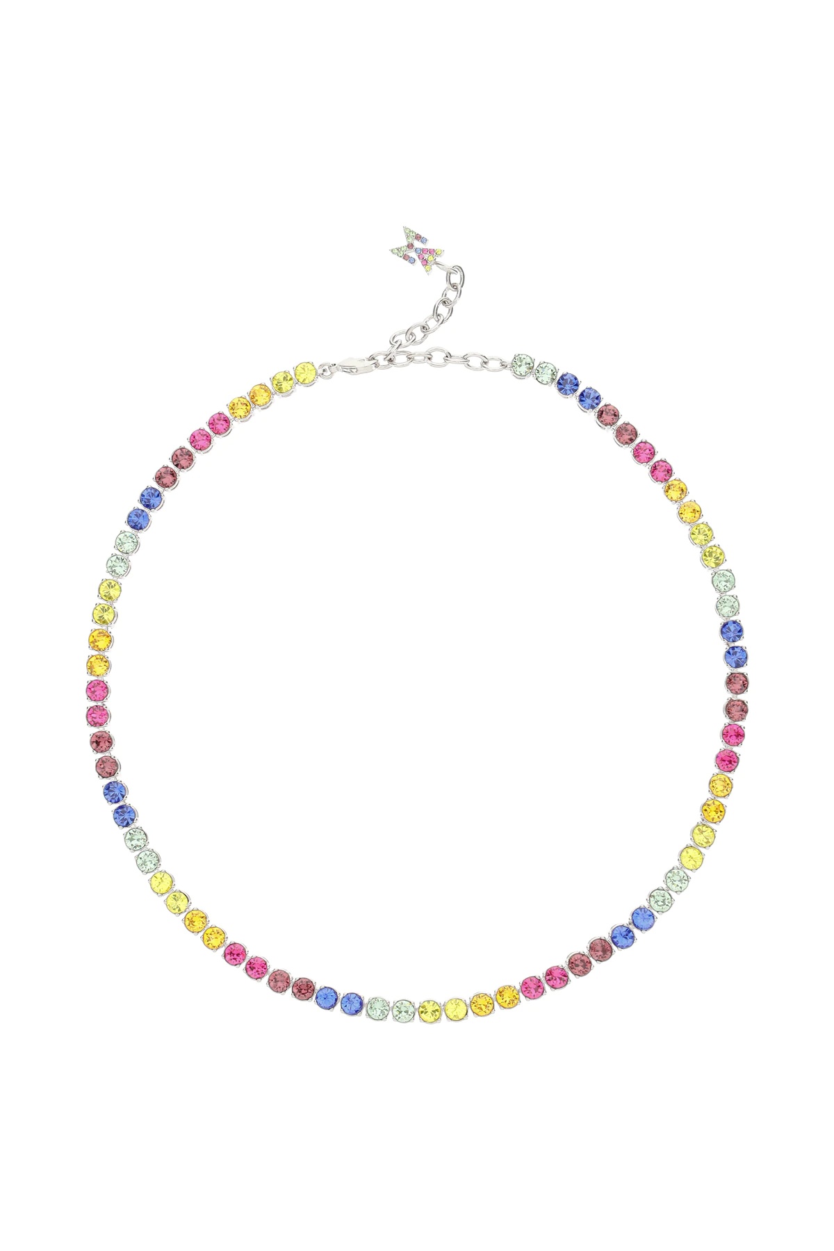 CHOCKER NECKLACE WITH RAINBOW CRYSTALS - 1