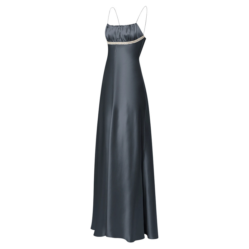green emerald velvet dress Louis Vuitton Bow Front Dress