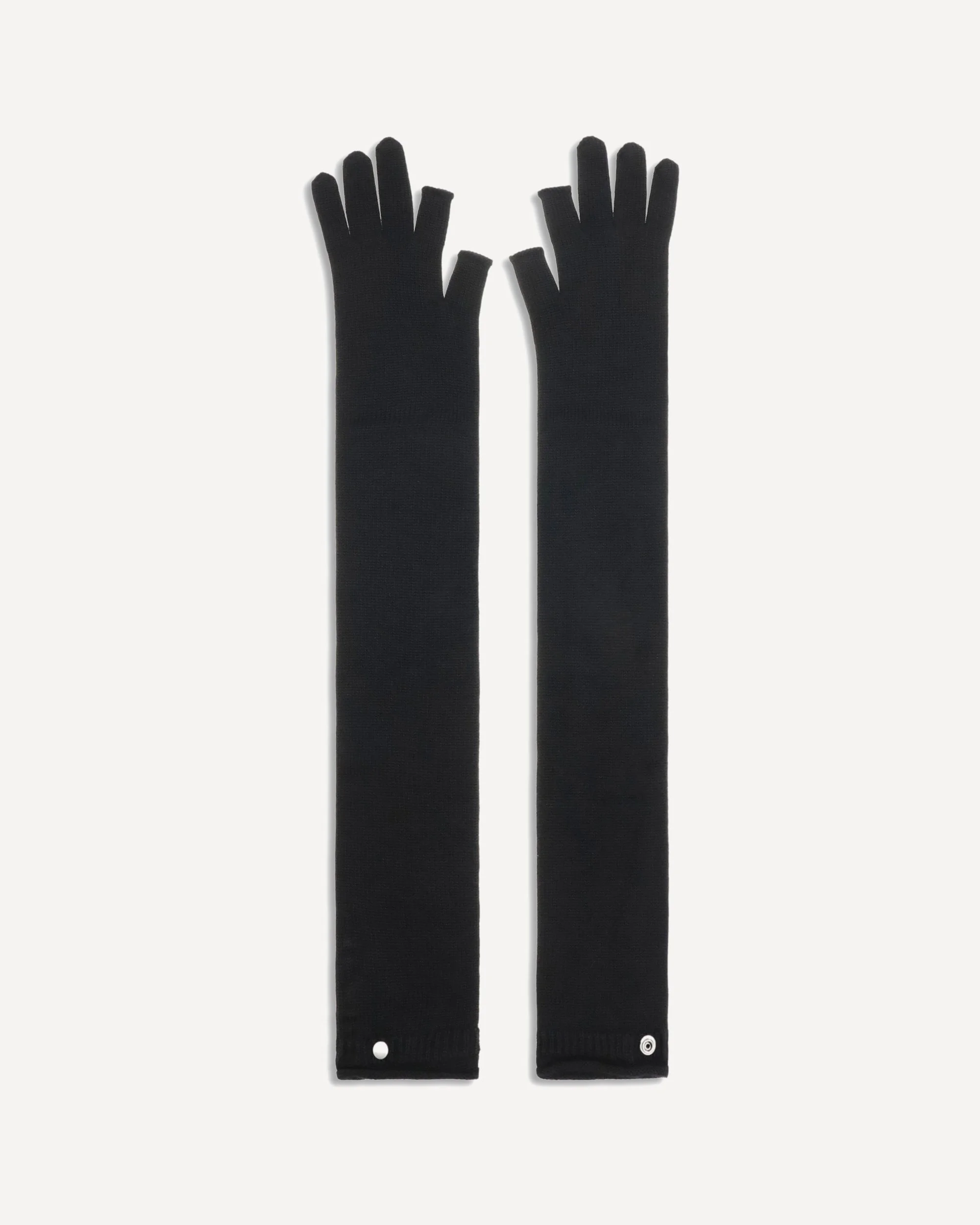 Long fingerless wool Gloves - 1