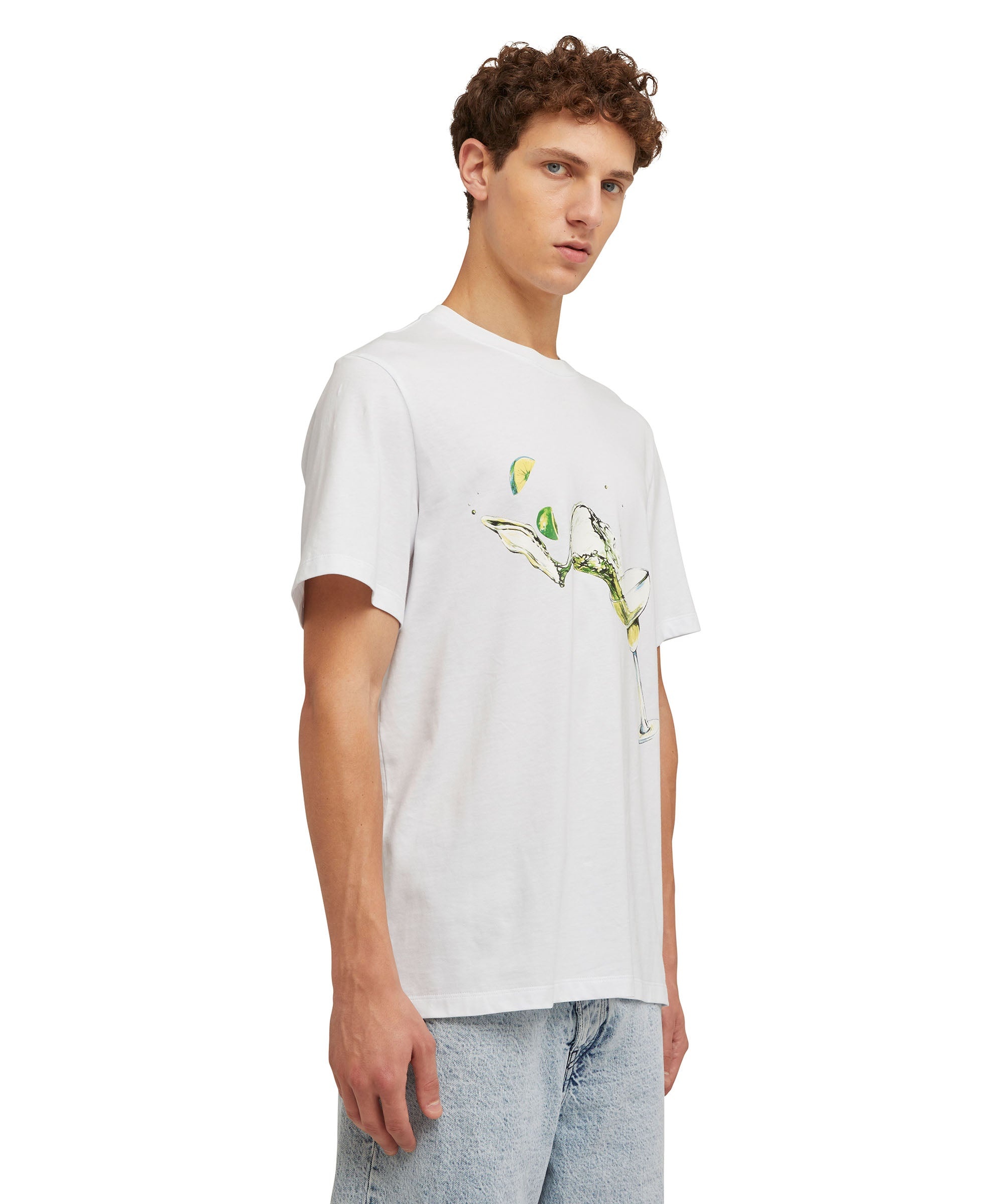 Cotton crewneck t-shirt with "MSGM Margarita" and "club paradiso" graphics - 4