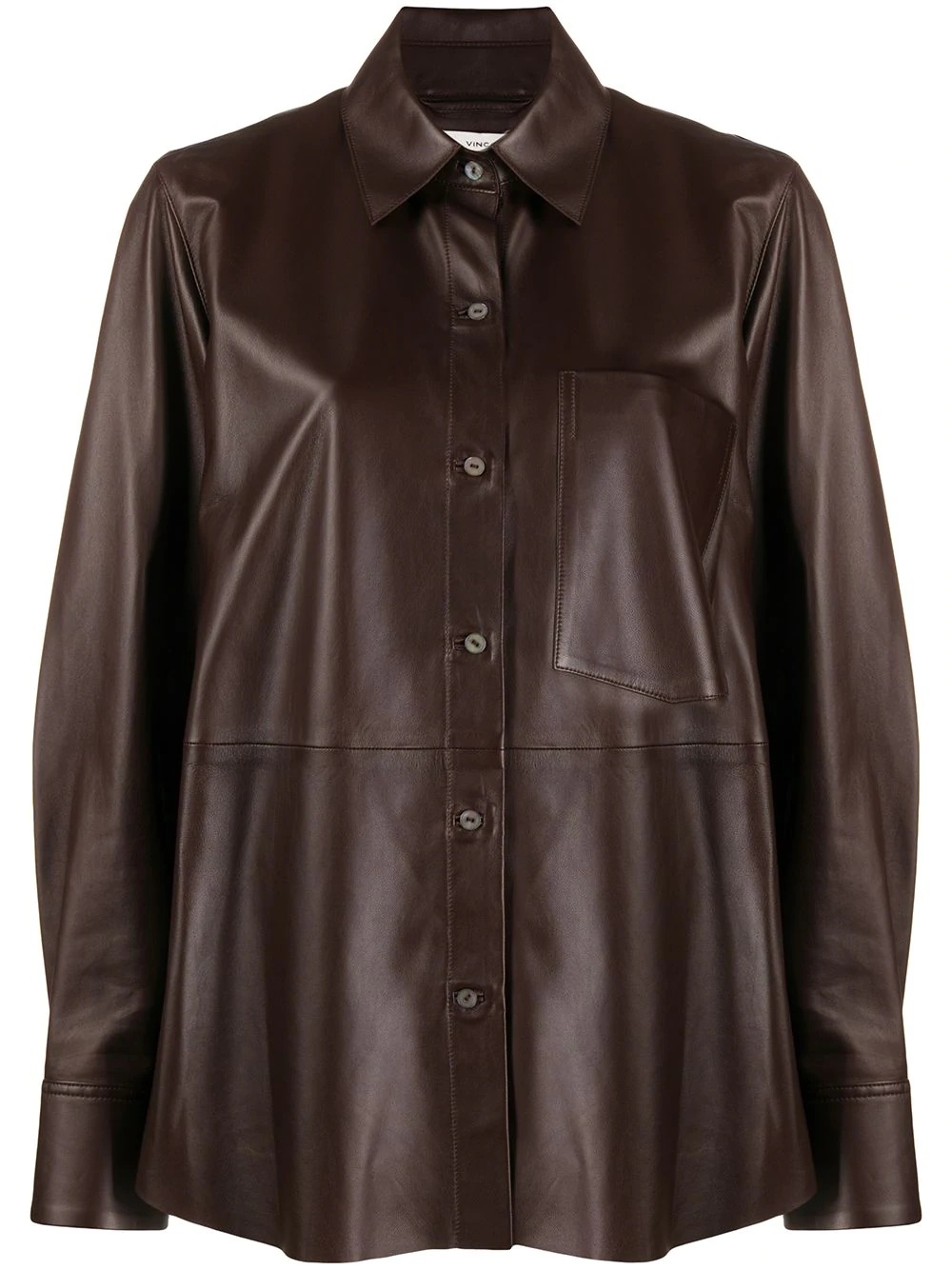 longsleeved leather shirt - 1