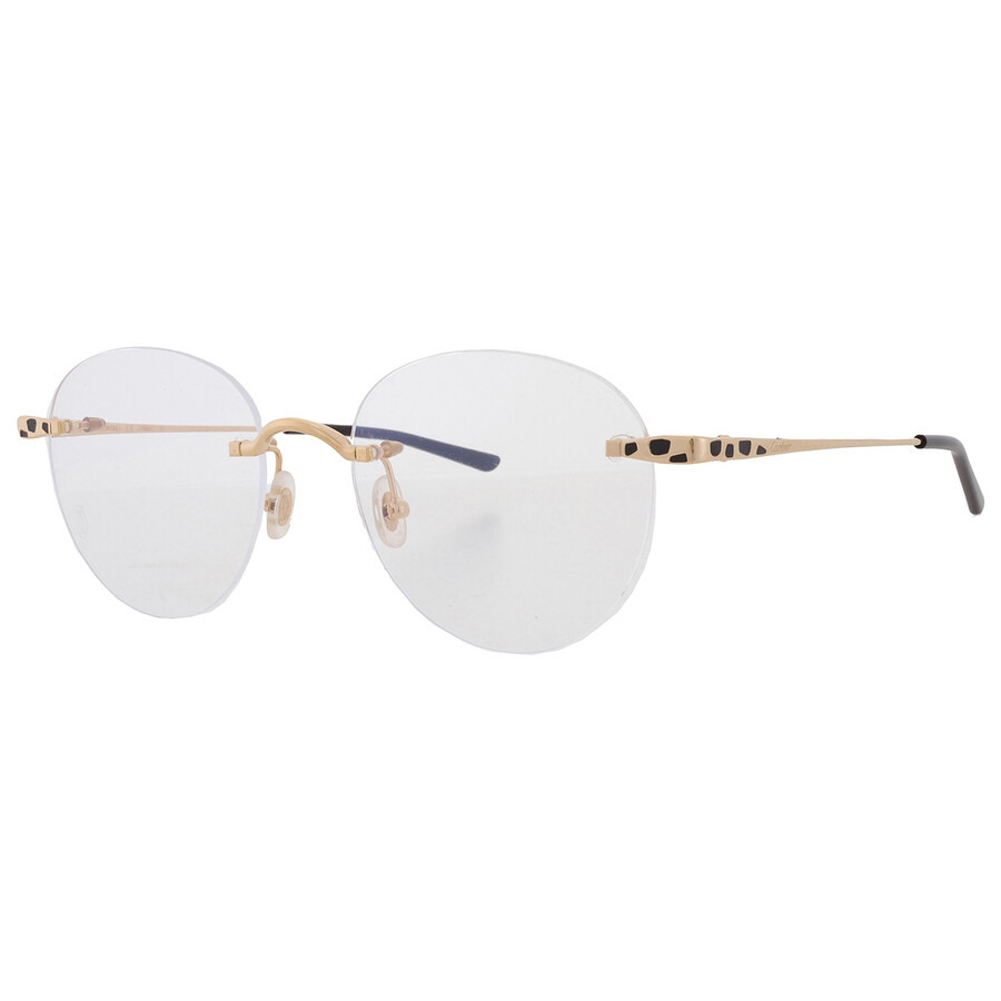 Cartier Demo Round Ladies Eyeglasses CT0309O 001 52 - 2